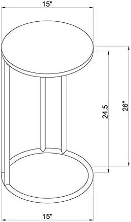 Gold Metal Accent C Table C616806