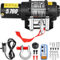 5700 lbs Electric Winch with Steel Cable and Wireless Remote T65779