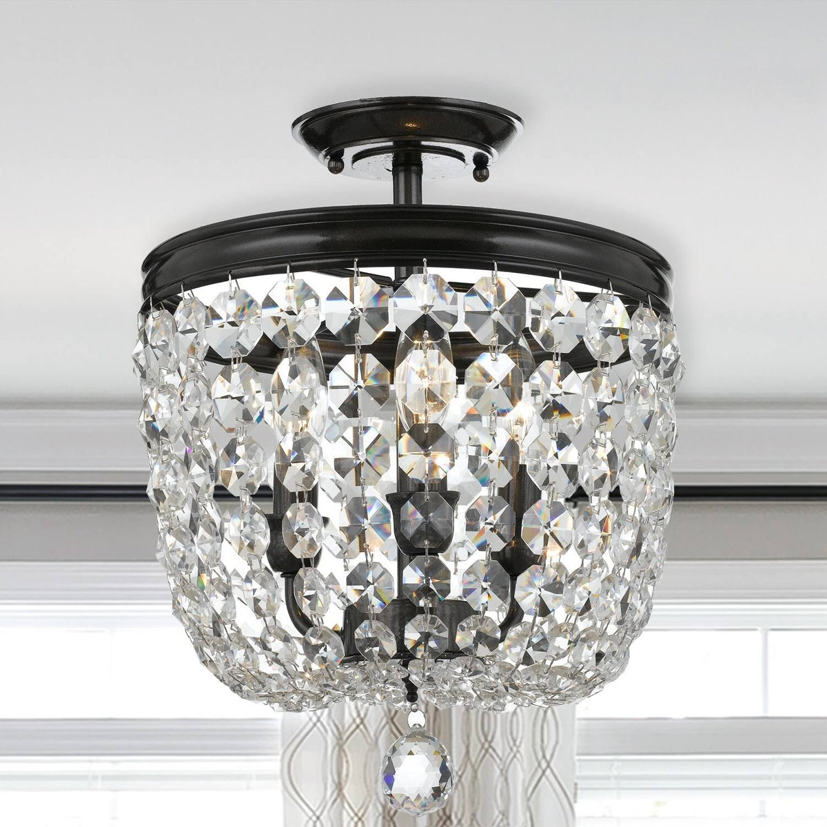 Vibrant Bronze Crystal Ceiling Mount H376839
