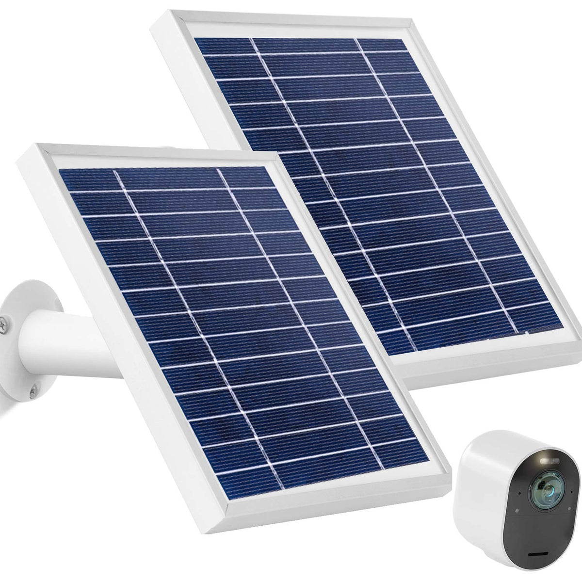 3W 6V Solar Panel for Arlo Pro3 and Arlo Ultra Camera, 11ft Magnetic Power Cable (2Pack, Silver) W621576