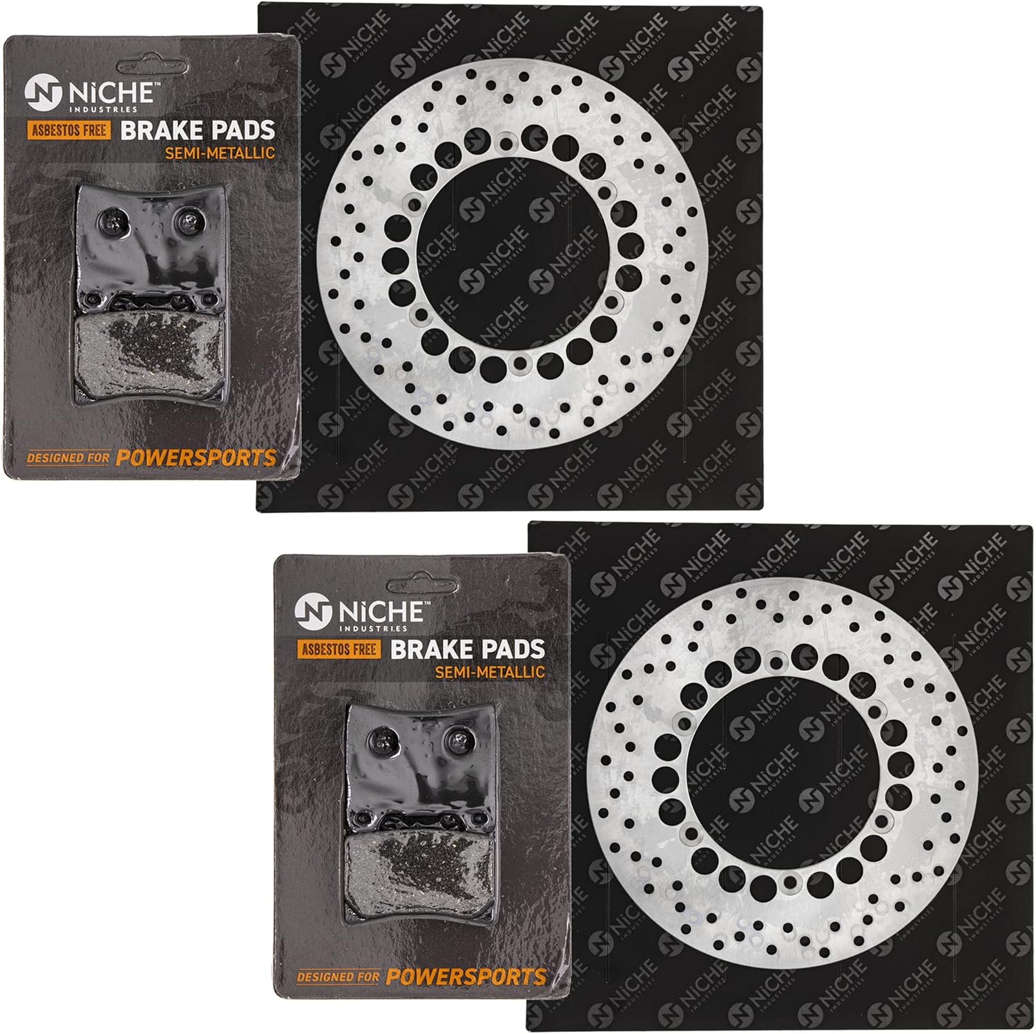 Front Brake Rotor Pad Semi Metallic Kit W5924