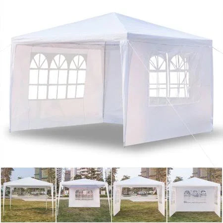 10 x 10 Instant Canopy Tent with 3 Removable Sidewalls and Portable Bag Q43044