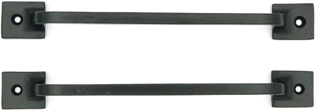 Black Cast Iron Pull Handles 12 inch Set of 2 A139