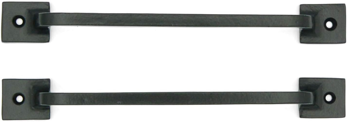 Black Cast Iron Pull Handles 12 inch Set of 2 A139