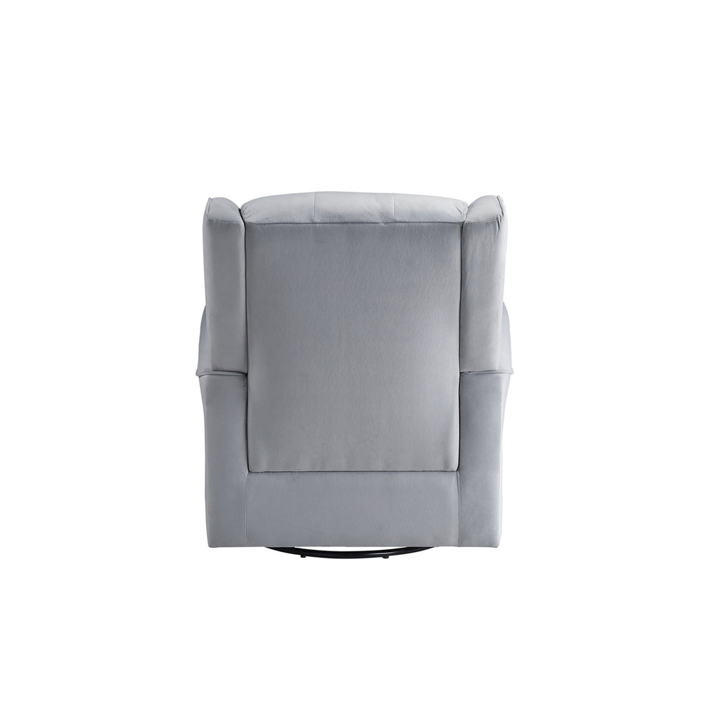 Gray Fabric Swivel Chair with Glider F890