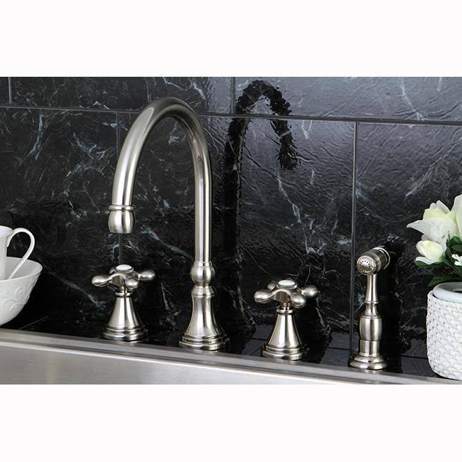 Oil Rubbed Bronze Deck Mount Kitchen Faucet with Brass Sprayer O845