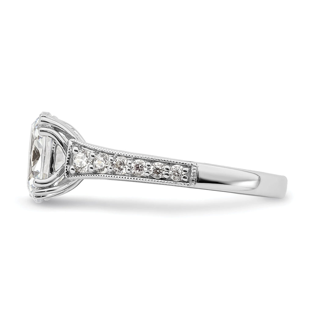 14k White Gold Oval Engagement Ring F974308