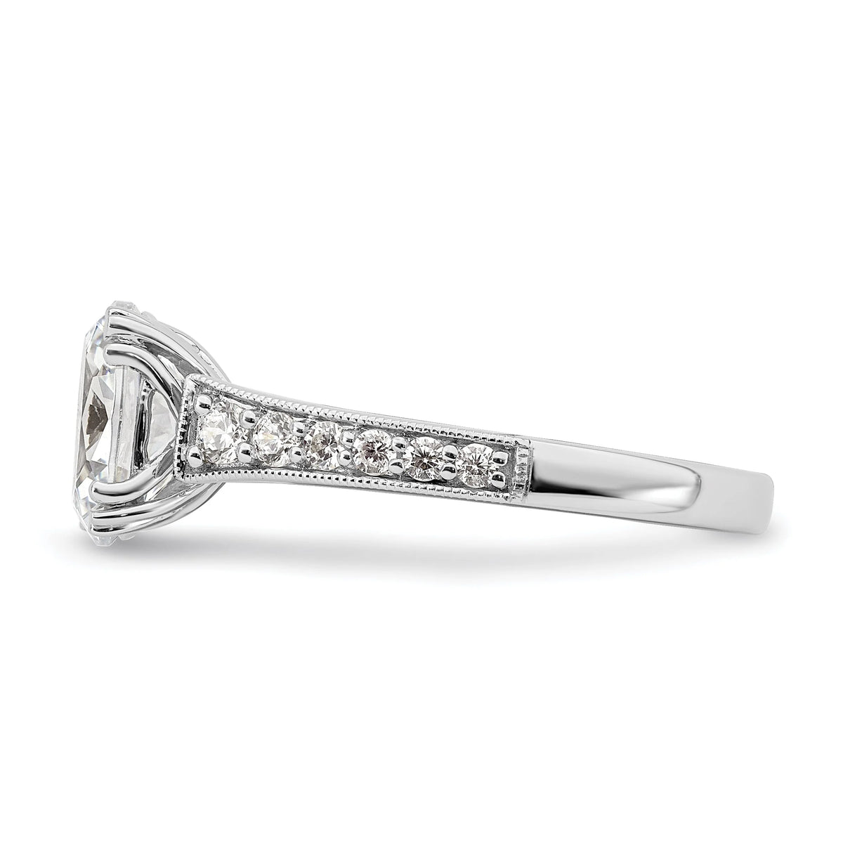 14k White Gold Oval Engagement Ring F974308