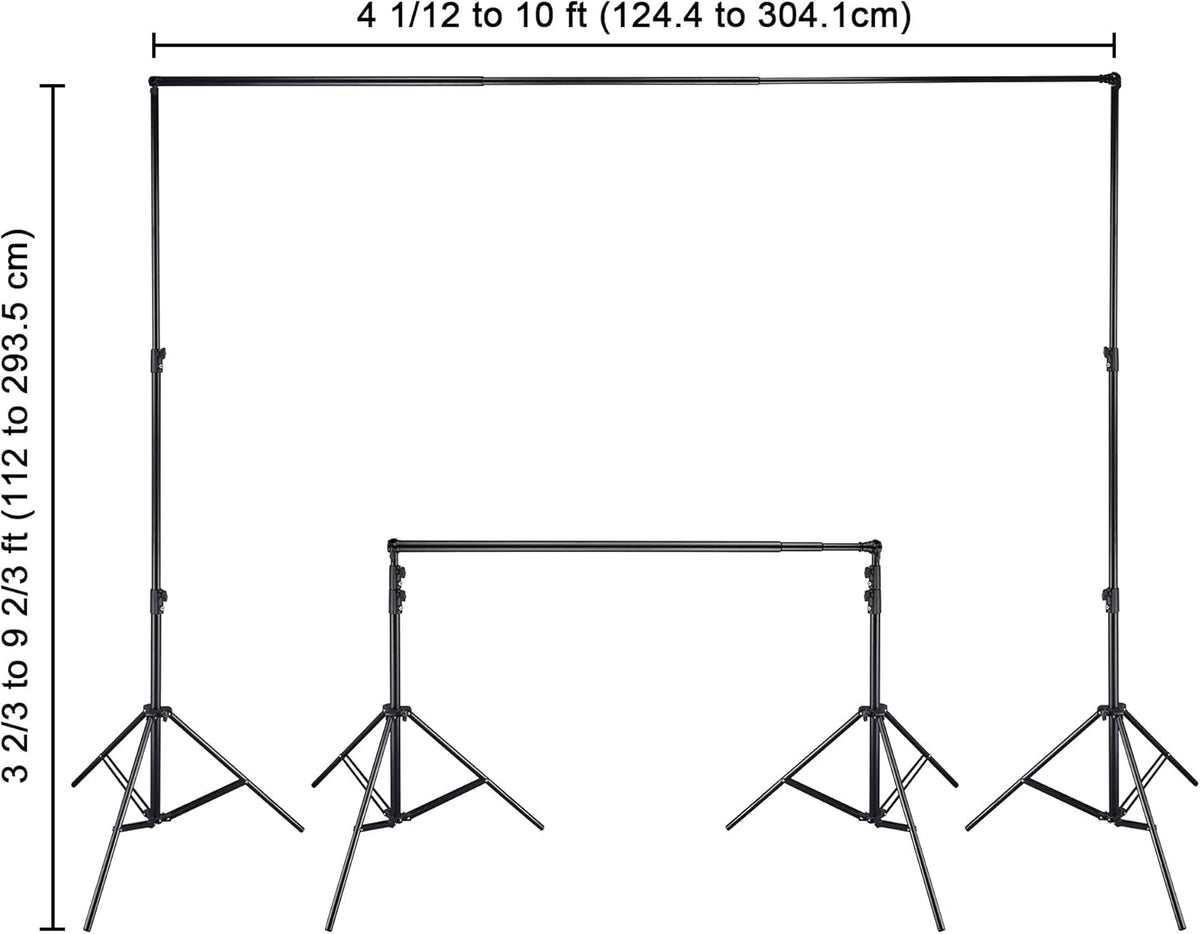 8.5x10ft Adjustable Backdrop Stand with Carry Bag H27056
