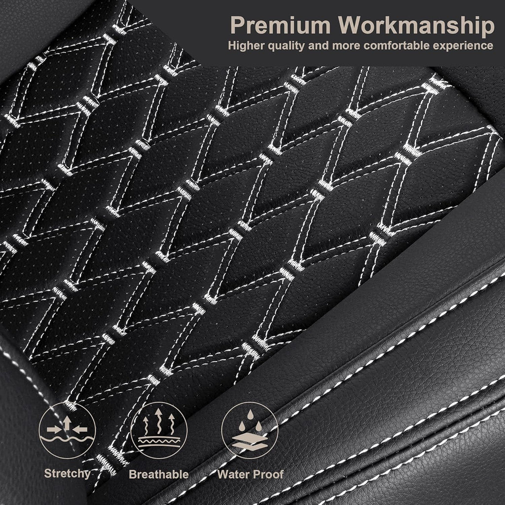 Pu Leather Car Seat Covers Full Set for Tesla Model 3 (Black) J3026