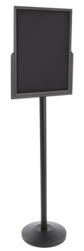 Black Heavy Duty Floor Sign Stand with Weighted Base R25894