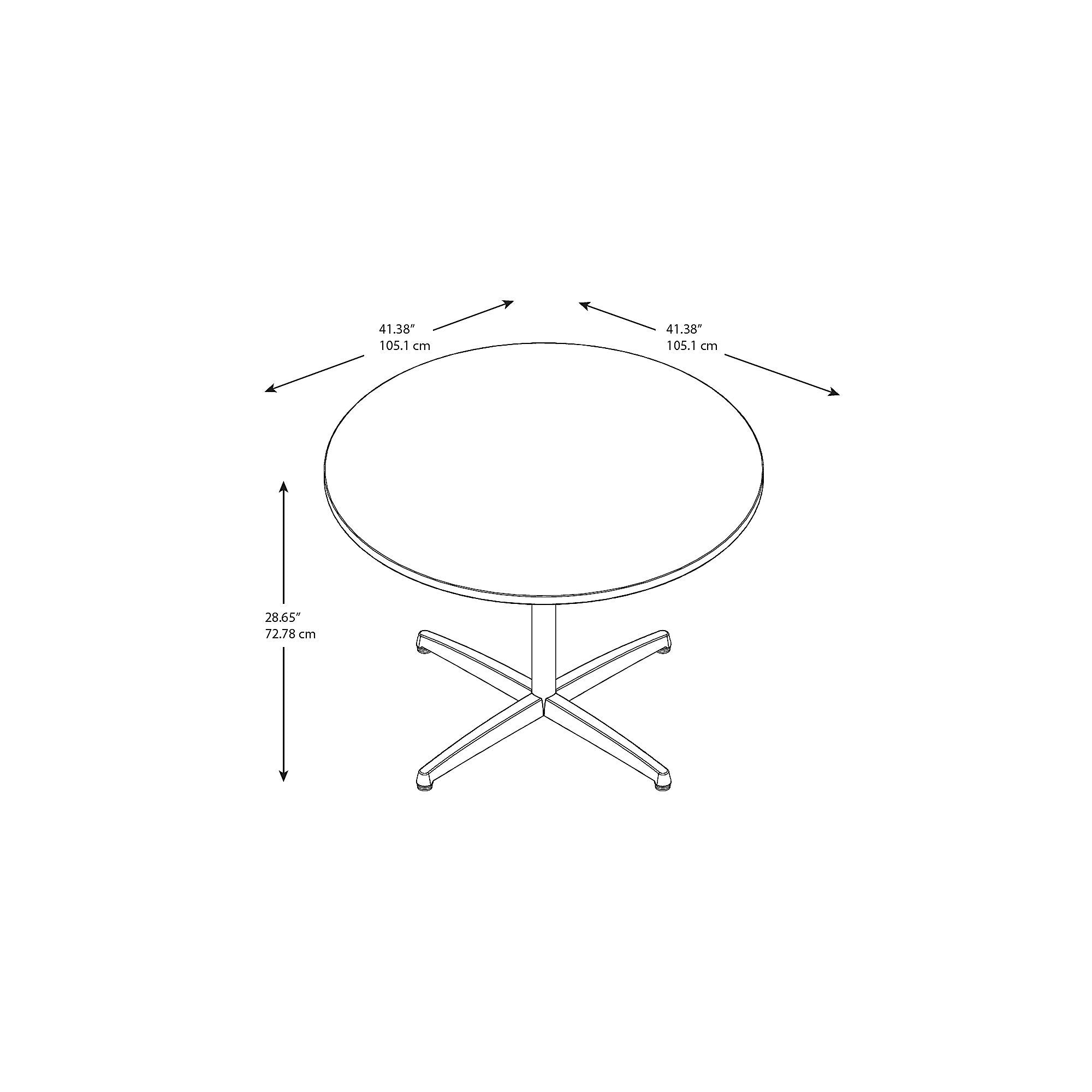 42W Round Conference Table with Metal Base S9297