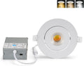 4 Inch Ultra-Thin Adjustable LED Recessed Lighting with Junction Box, 9 Watts 750lm Dimmable, 4pack A972
