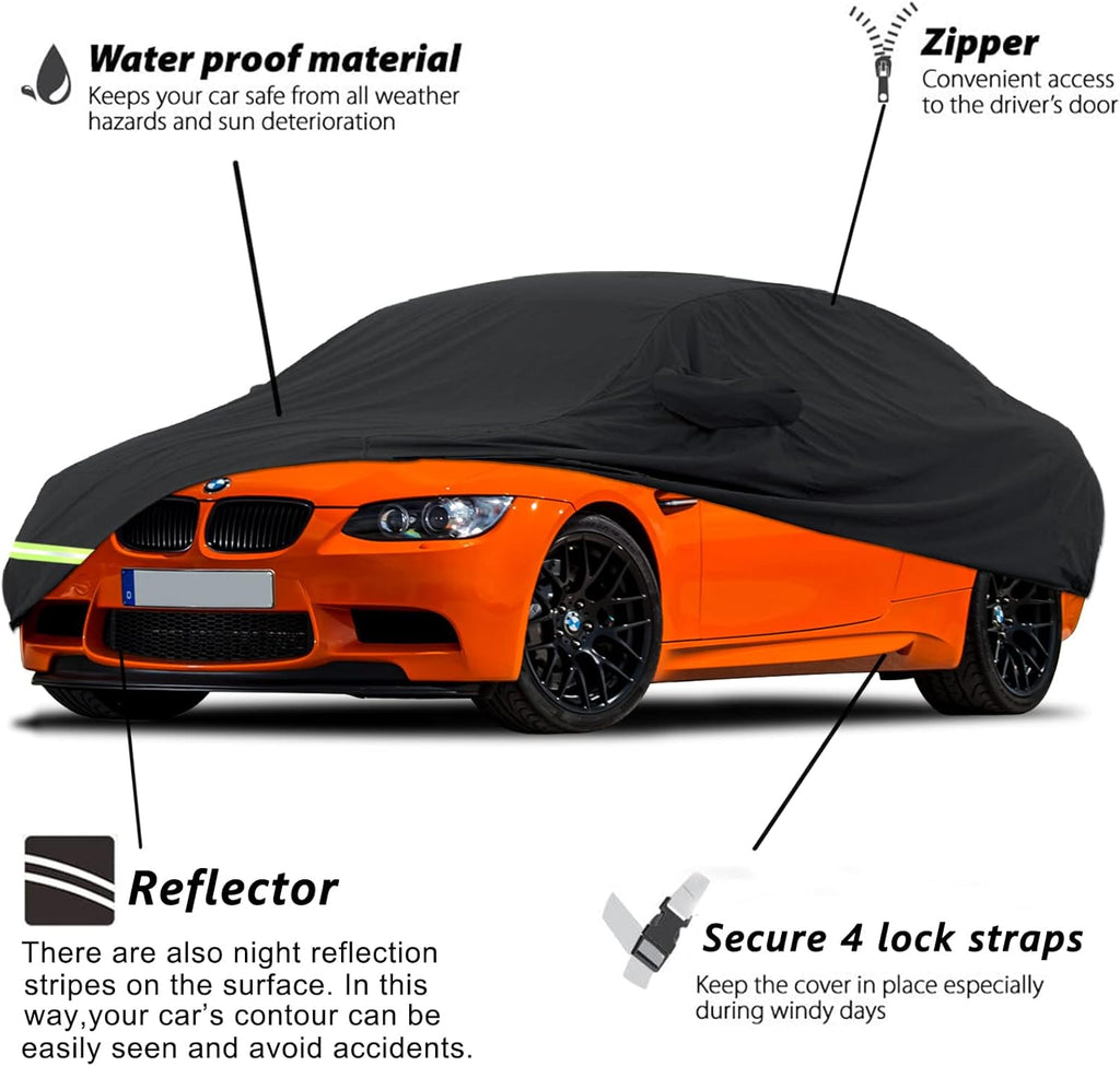 Waterproof Car Covers 190T Custom Fit Pack of 2 K7607