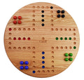 Solid Oak Wood Marbles Board Game 14 inch Diameter 4 Player X1947