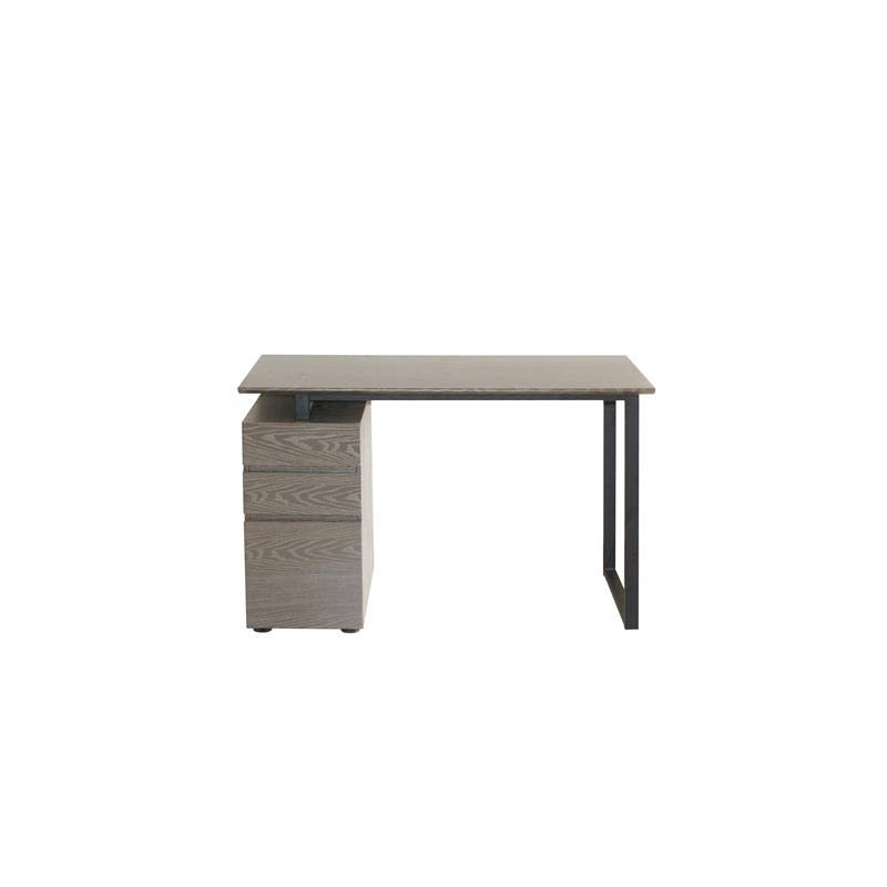 Reversible Home Office Desk with Filing Cabinet in Gray F116