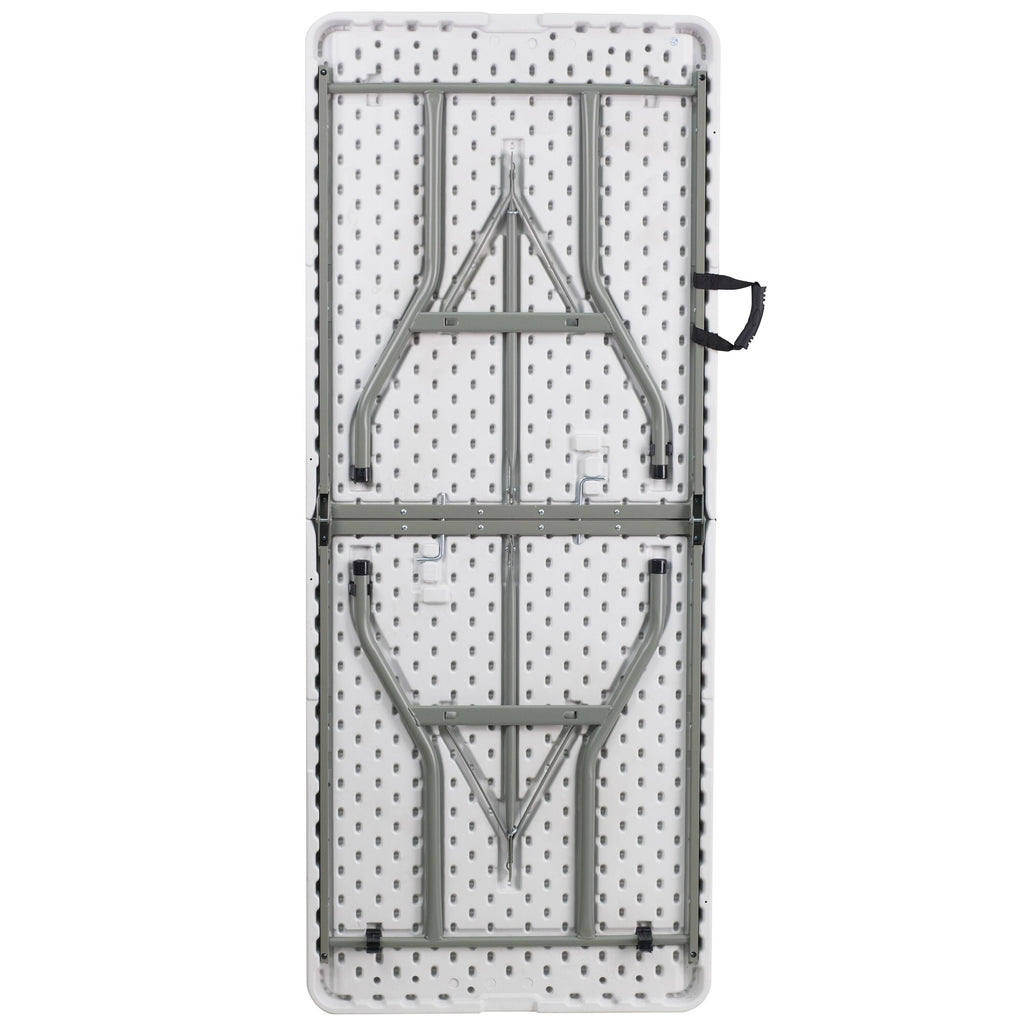 Bi-Fold Granite White Plastic Folding Table K786049