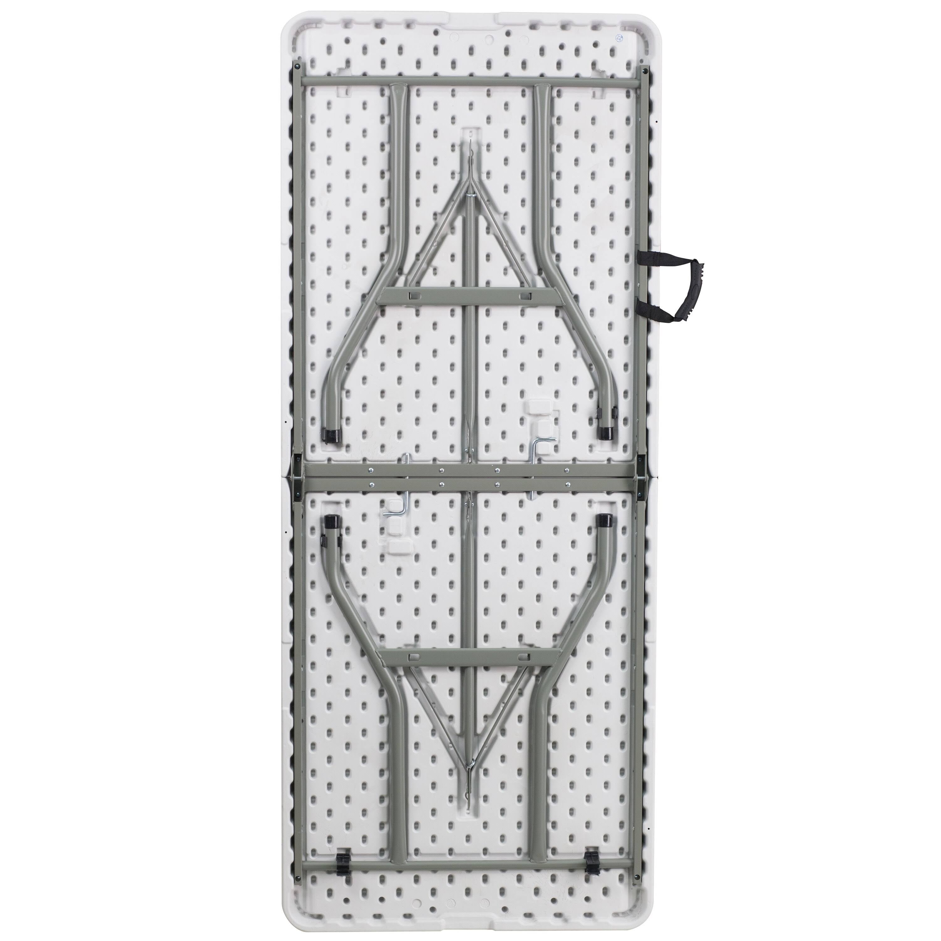 Bi-Fold Granite White Plastic Folding Table K786049