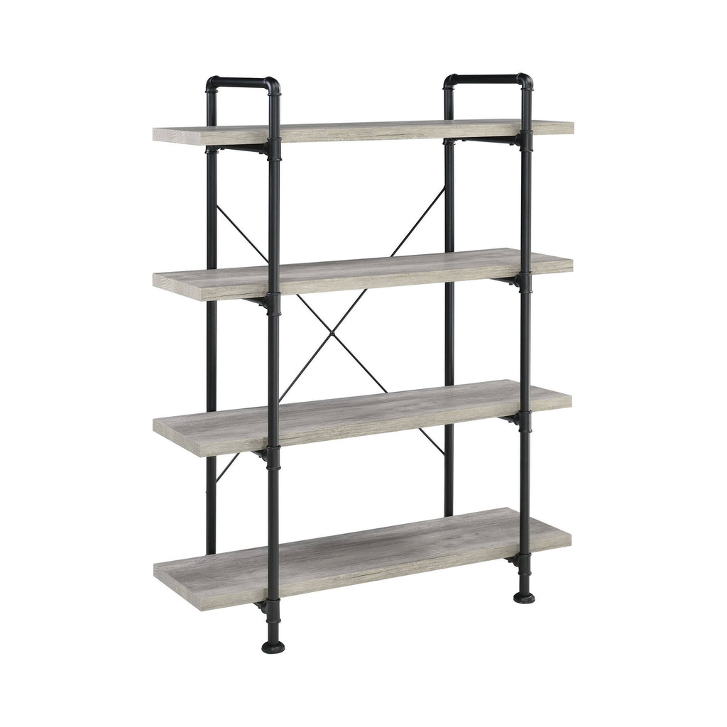 Grey Driftwood 4-Shelf Bookcase D43981