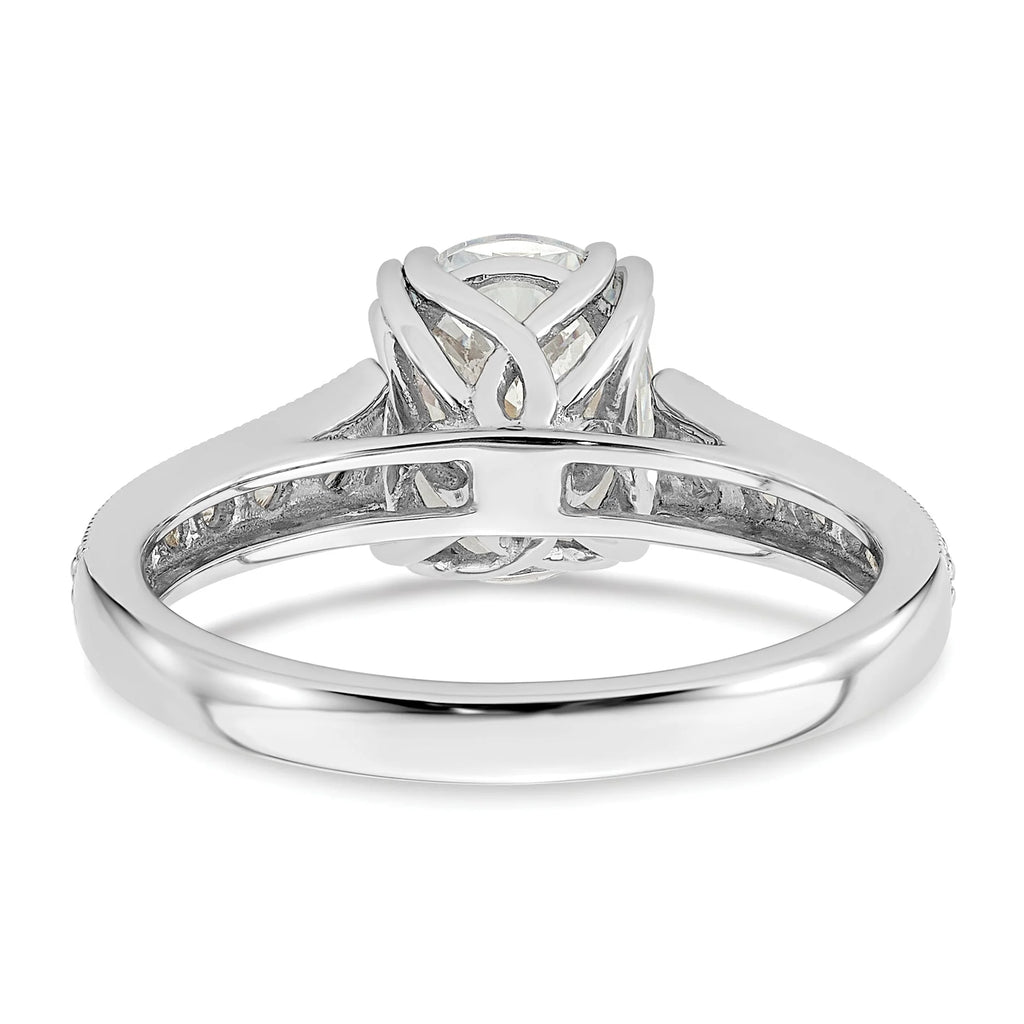 14k White Gold Oval Engagement Ring F974308