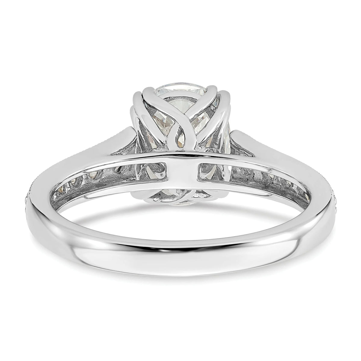 14k White Gold Oval Engagement Ring F974308