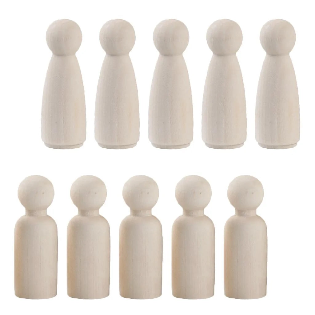 10pcs Wooden Peg Doll Body E359692