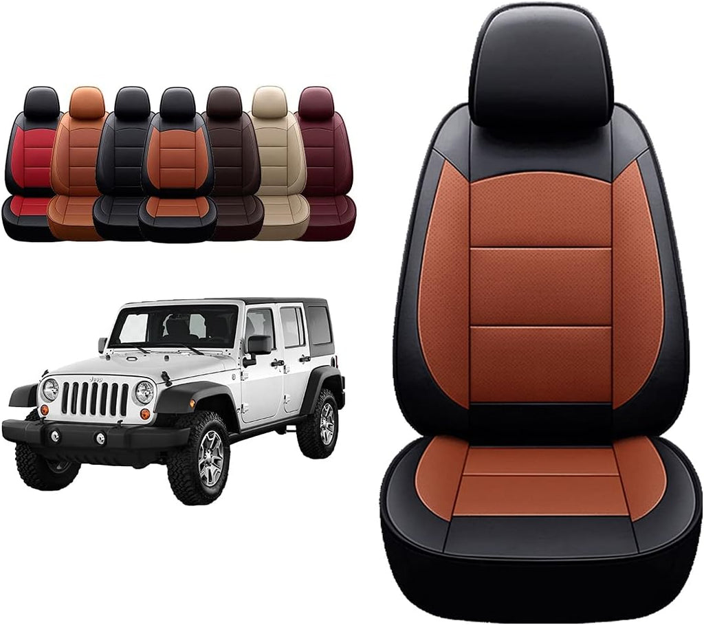 Black Leather Seat Covers for Wrangler JK 4-Door T189