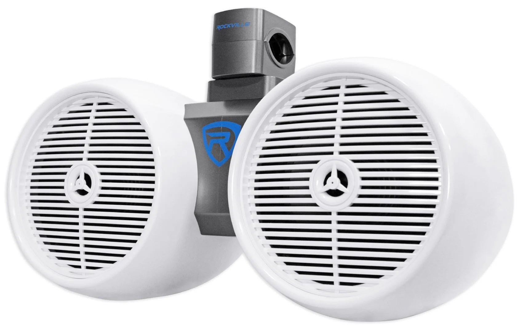 Dual 8" White 800 Watt Marine Wakeboard Tower Speaker System R19573
