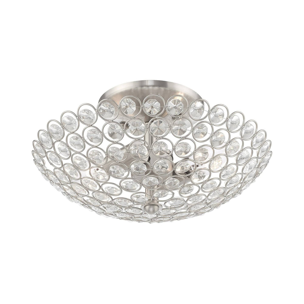 2-Light Ceiling Mount, Brushed Nickel K90107