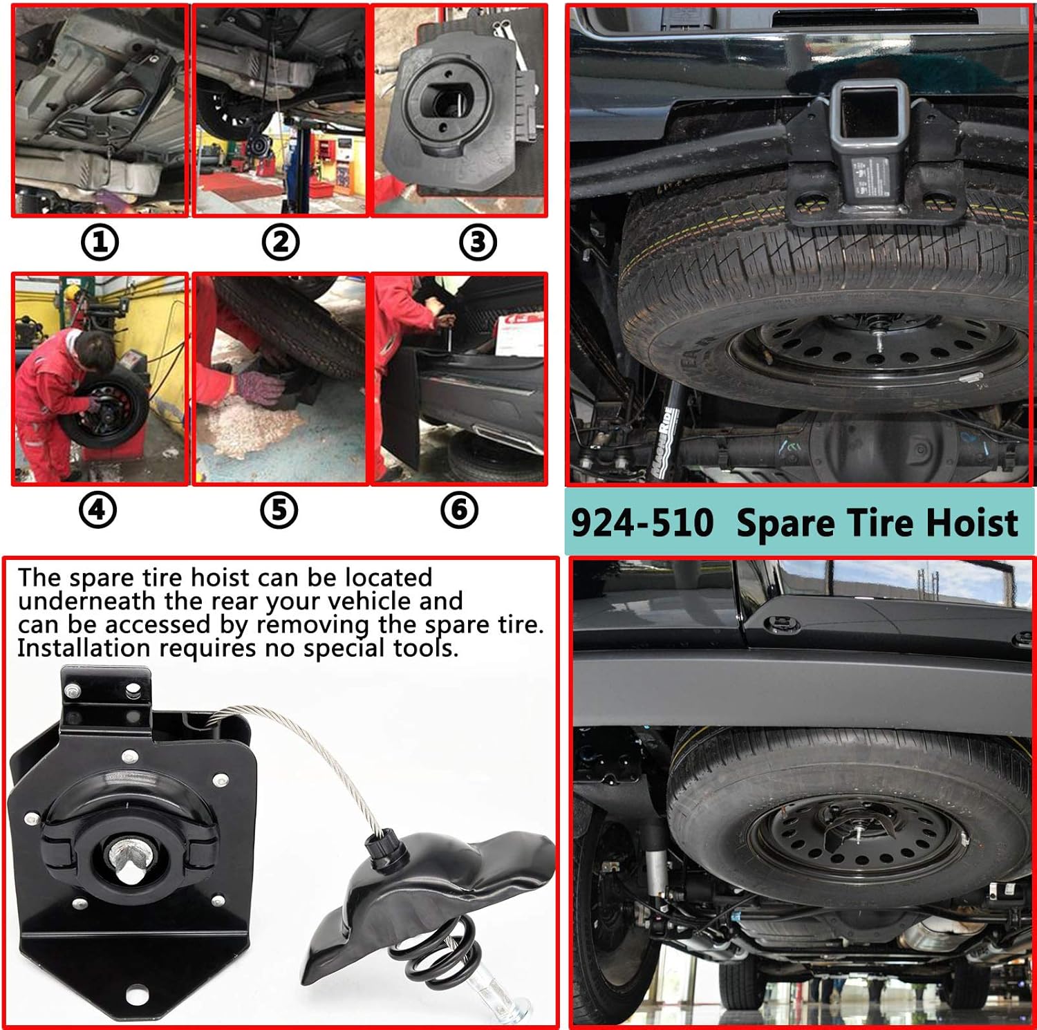 Spare Tire Hoist Assembly, Pack of 2 X650