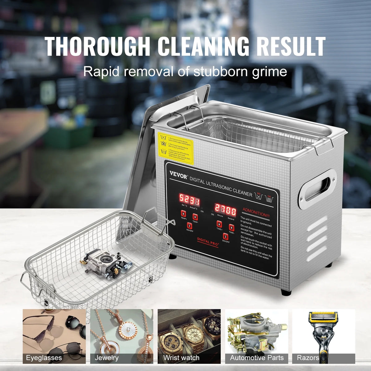 6L Ultrasonic Cleaner with Timer Heating Digital Sonic Cleaner Q288