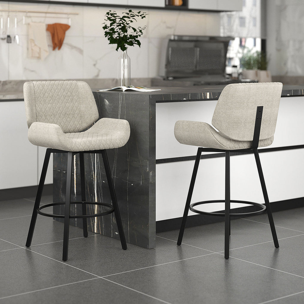 Rust Fabric Bentwood and Metal Side Chair Set of 2 B1737
