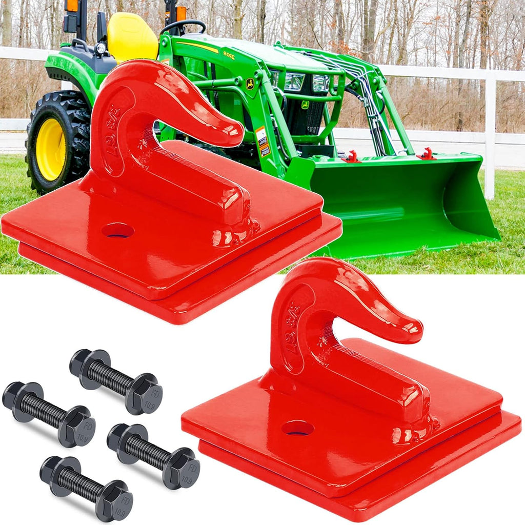 3/8" Bolt On Tractor Bucket Hooks, 2 Pack, Red S9154