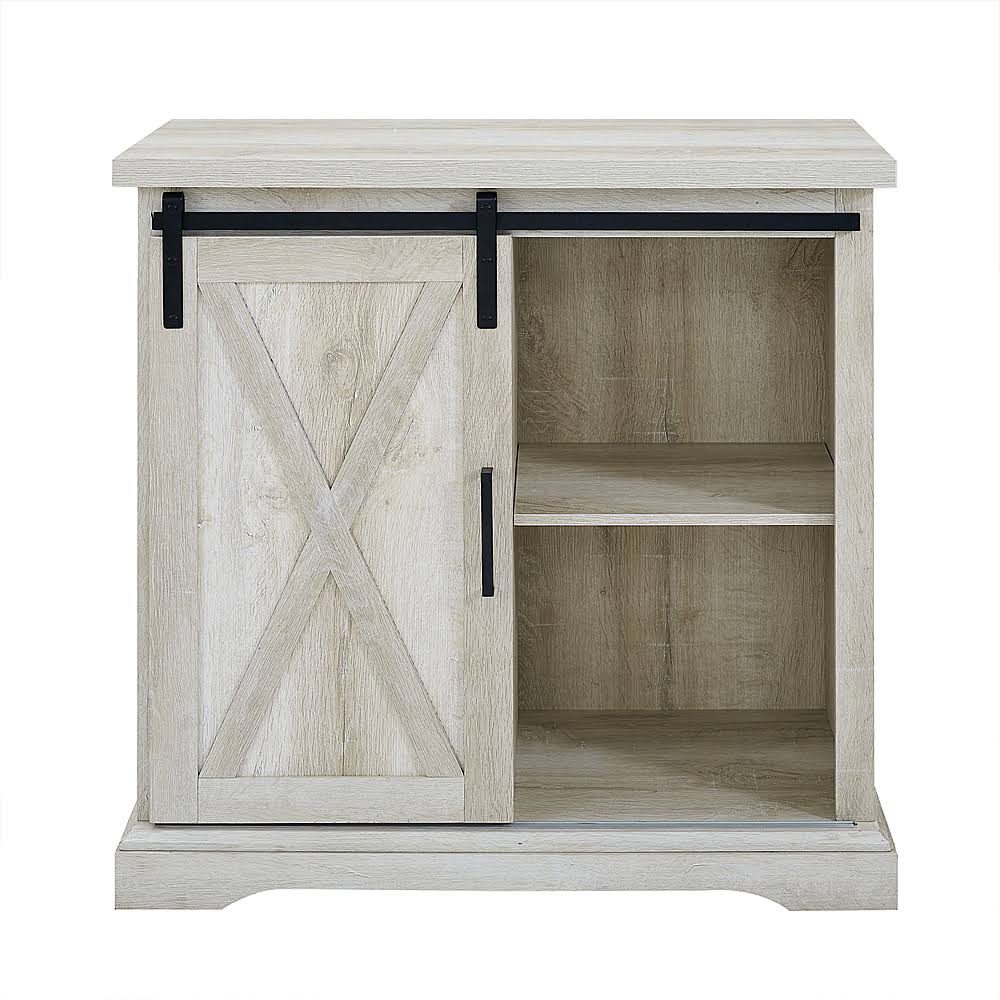 White Oak Sliding Door Buffet Cabinet F3991