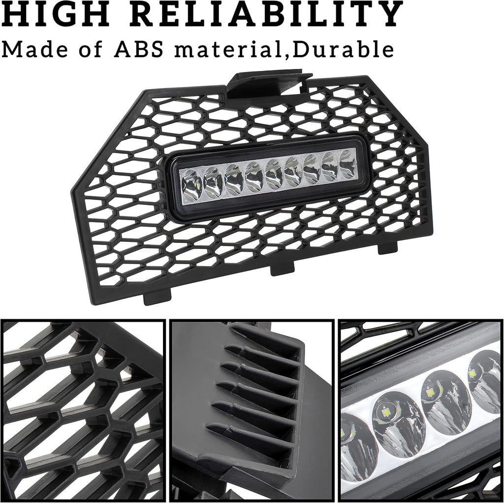 Front Grill Screen Radiator with LED Light Bar (1PCS) Pack of 2 P19816