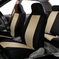 Black Cloth High Back Car Seat Covers Front Set Pack of 2 W60262