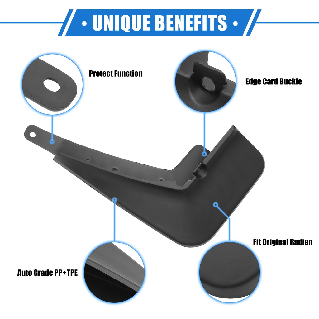 Black Plastic Front and Rear Splash Guards for Mazda CX-30 O201822