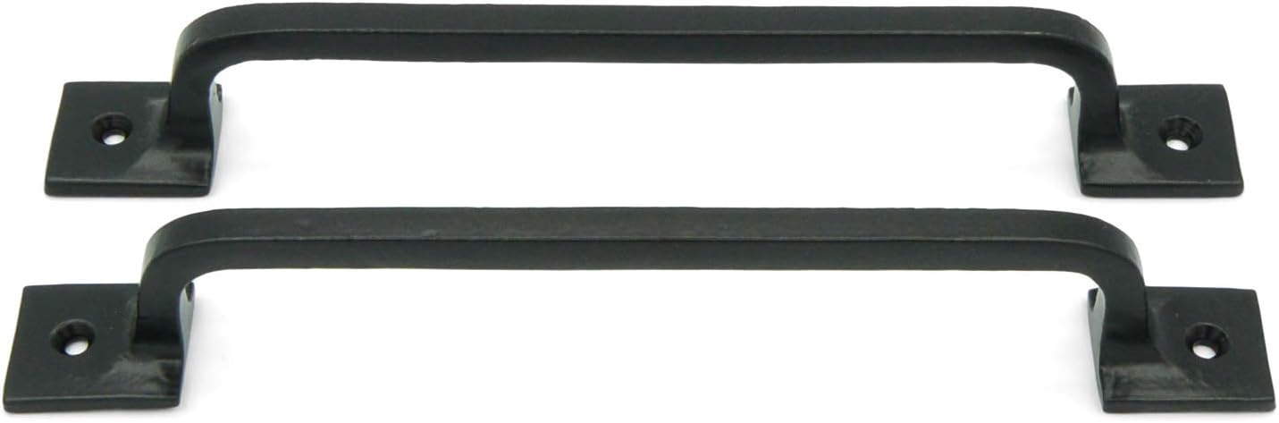 Black Cast Iron Pull Handles 12 inch Set of 2 A139