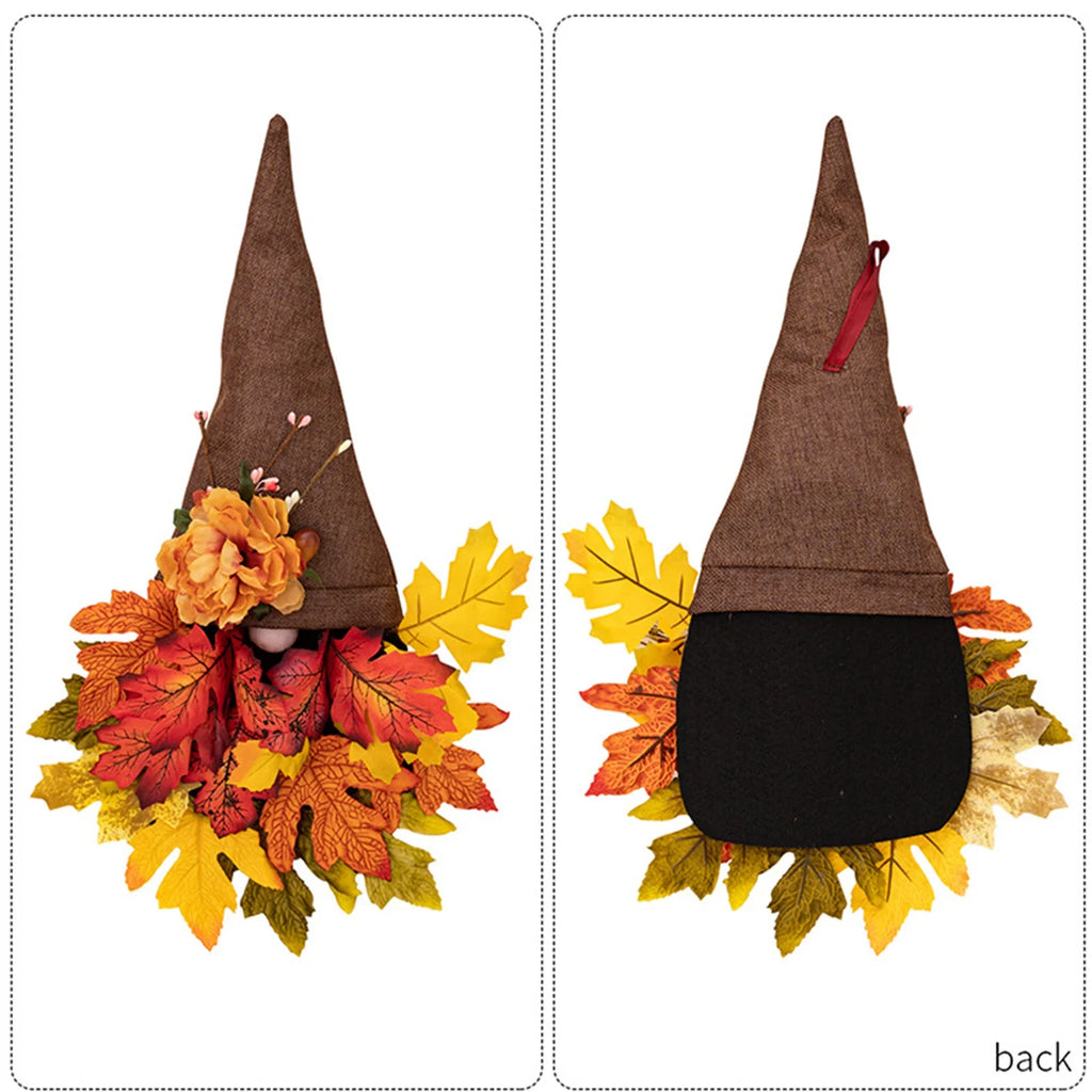 Fall Wreath with Autumn Maple Leaf T518
