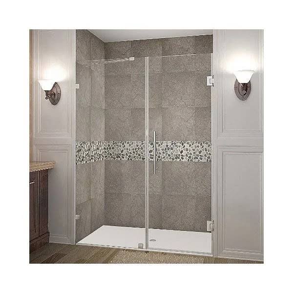 Frameless Hinged Shower Door, 56x22 x 72 C100