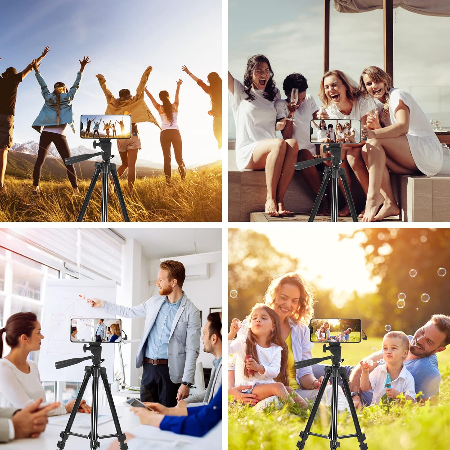 Smartphone Video Kit with LED Light, Wireless Remote, Phone Holder, Mic, Extendable Tripod Stand Z10624