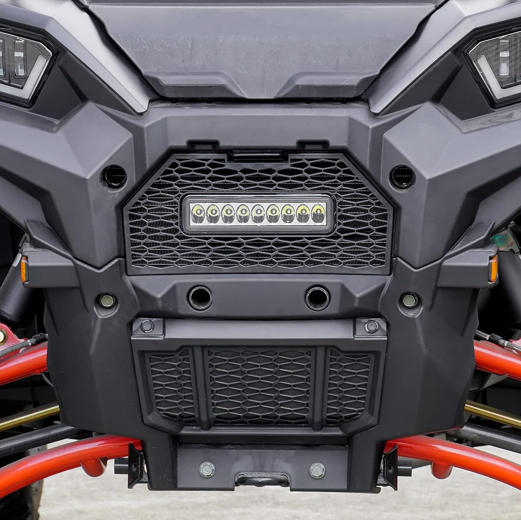 Front Grill Screen Radiator with LED Light Bar (1PCS) Pack of 2 P19816