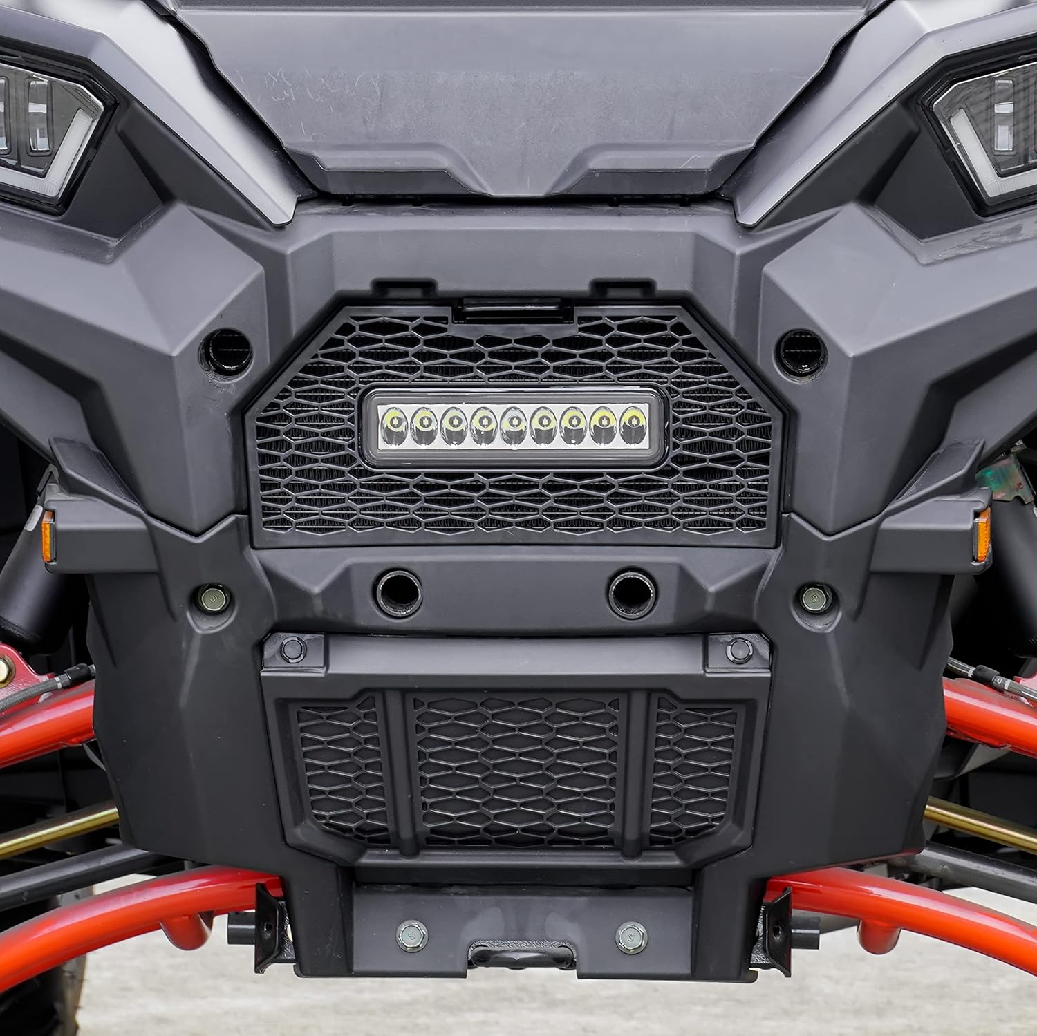 Front Grill Screen Radiator with LED Light Bar (1PCS) Pack of 2 P19816