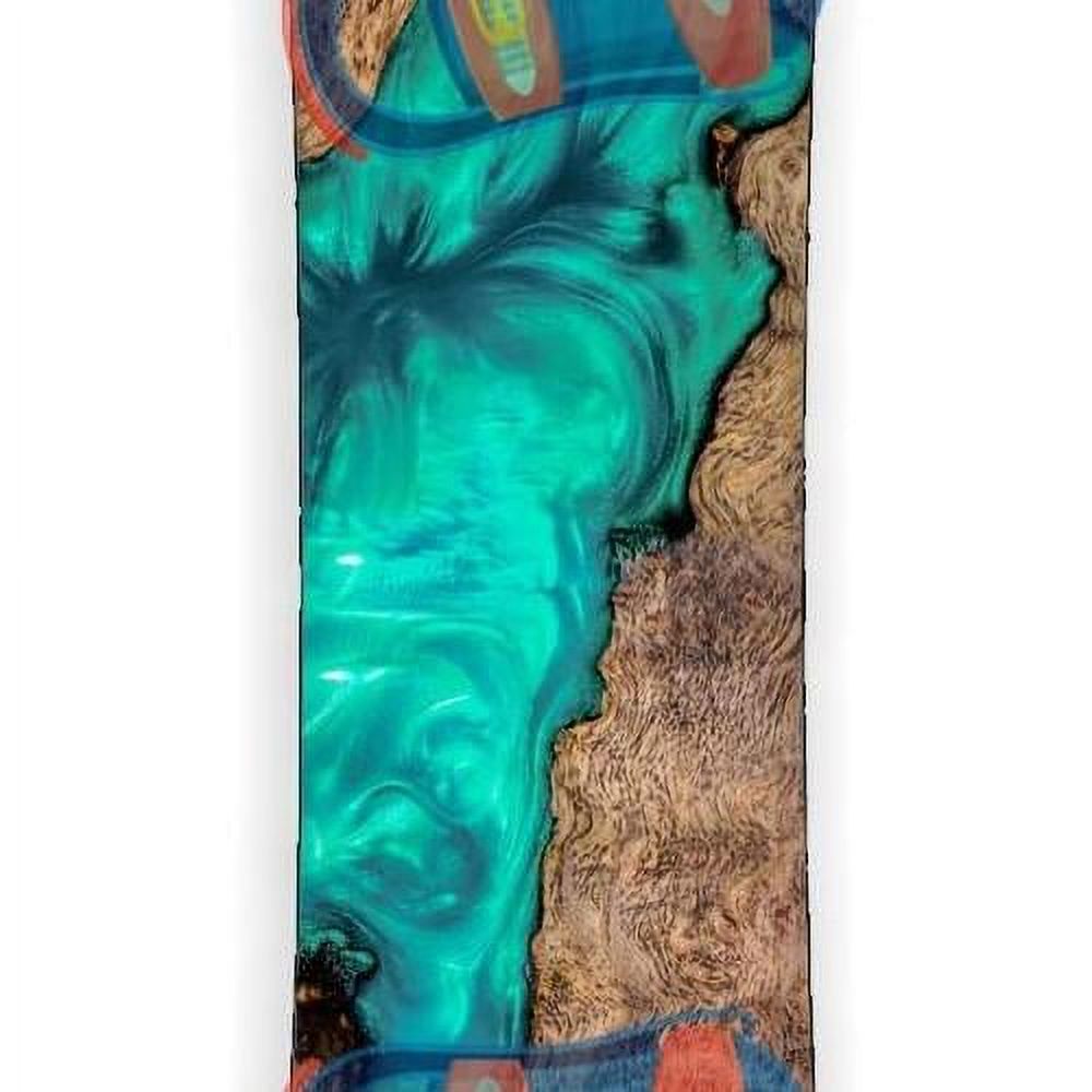 Aqua Resin Wood Snowboard Wrap Sticker Skin Cover D4075