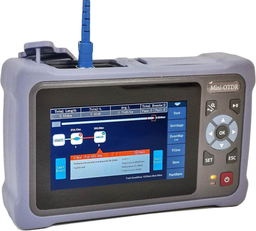 Mini-Pro Single Mode OTDR 1310/1550nm 26/24dB 4.3 inches Touch Screen Optical Network Tester H36911