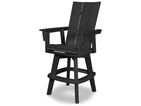 White Modern Adirondack Swivel Bar Chair D409