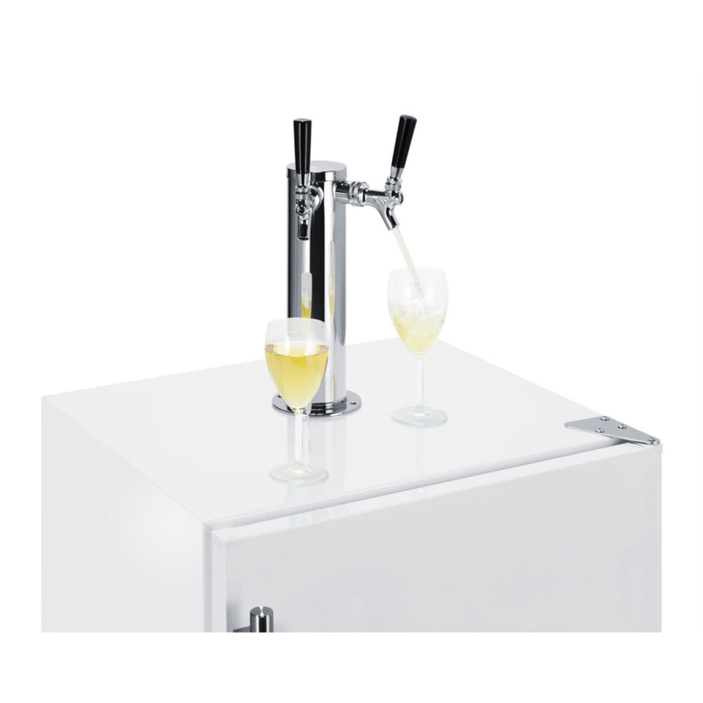 24-Inch Outdoor Rated Double Tap Wine Dispenser / Kegerator N378