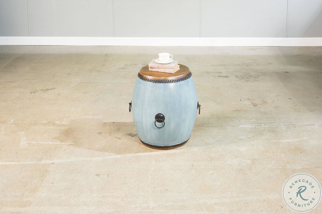 Blue Drum End Table O74765
