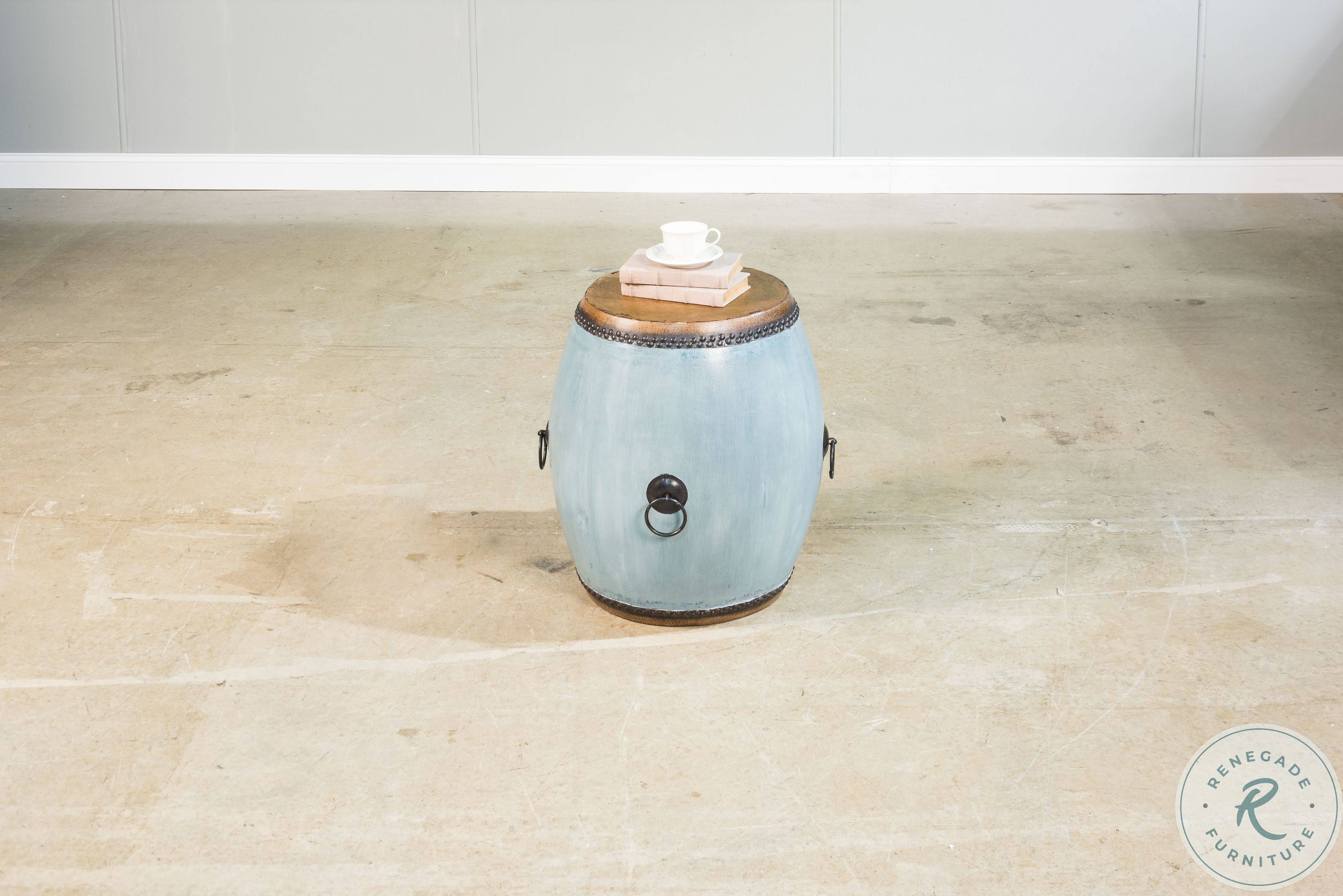 Blue Drum End Table O74765