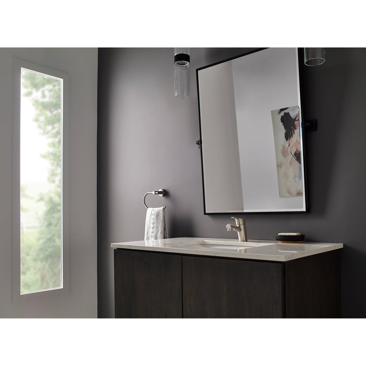 Brushed Nickel Single Handle Lavatory Faucet X9866